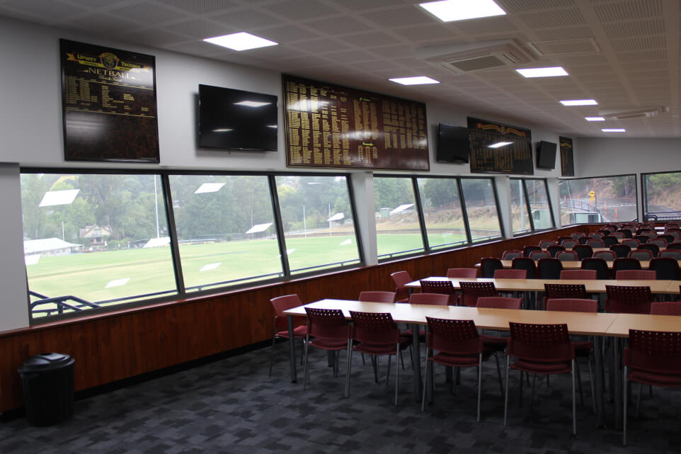 Community Recreation and Sports Hub function room with a view of the outdoor