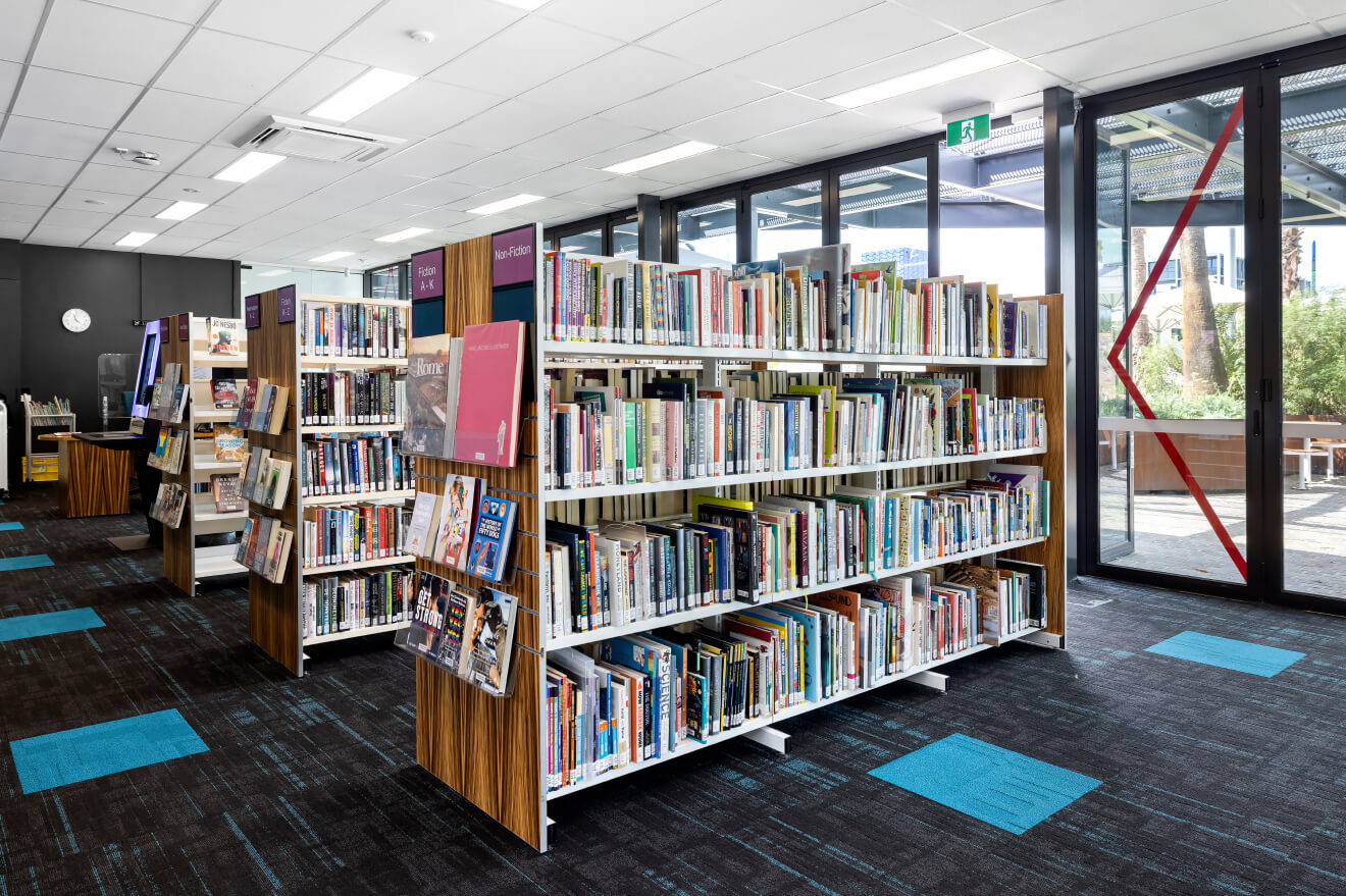 Prahran Square Library & Customer Service Hub book shelves 2